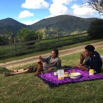 volunteer farm brazil view permaculture meal